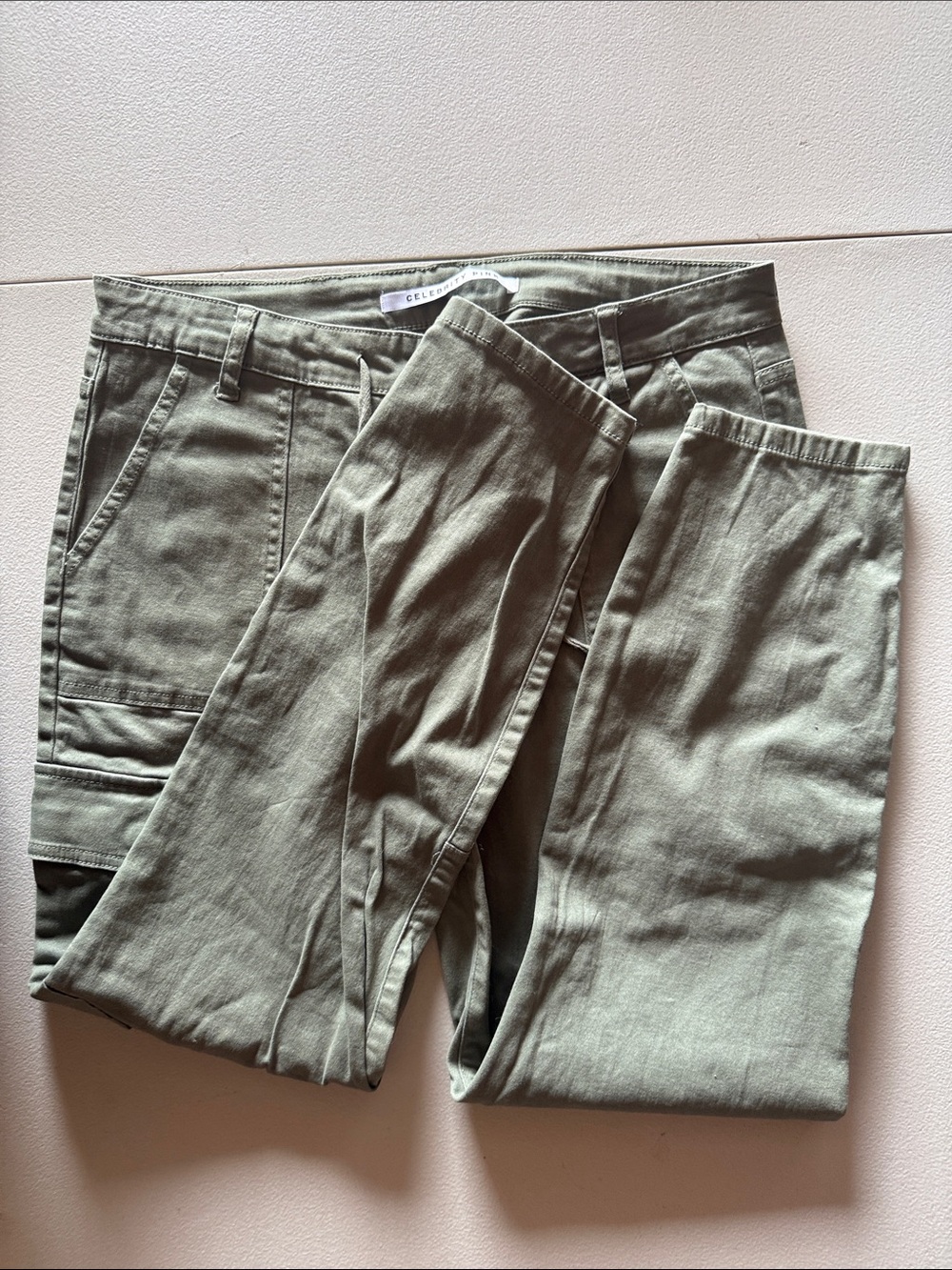 Celebrity Pink - Olive Green Women's Cargo Pants Size: 15